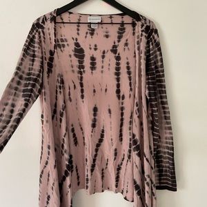Soft surroundings comfy tie dye long sleeve top great colors!